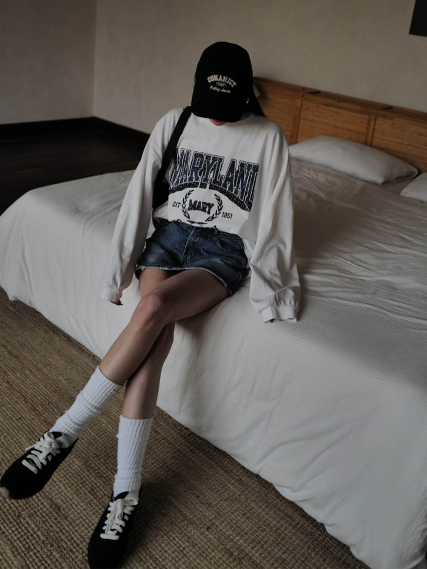 美式男友蓬袖長袖大T*2色