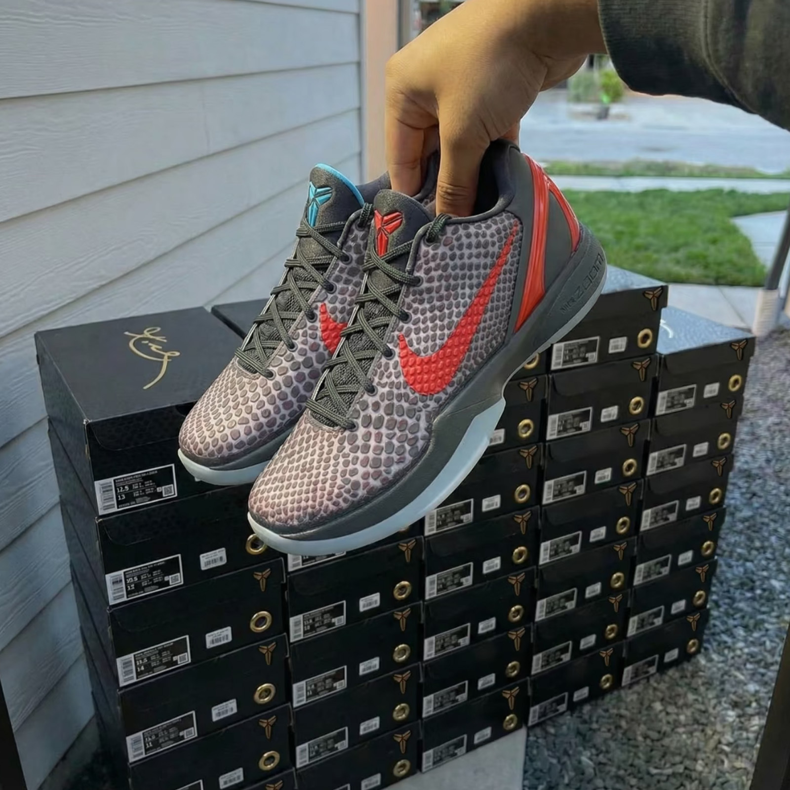 Nike Kobe 6 Protro All-Star「Hollywood 3D」曼巴 蛇鱗 紅藍鴛鴦 立體視覺 限定配色 經典復刻 實戰籃球鞋 IQ3902-002