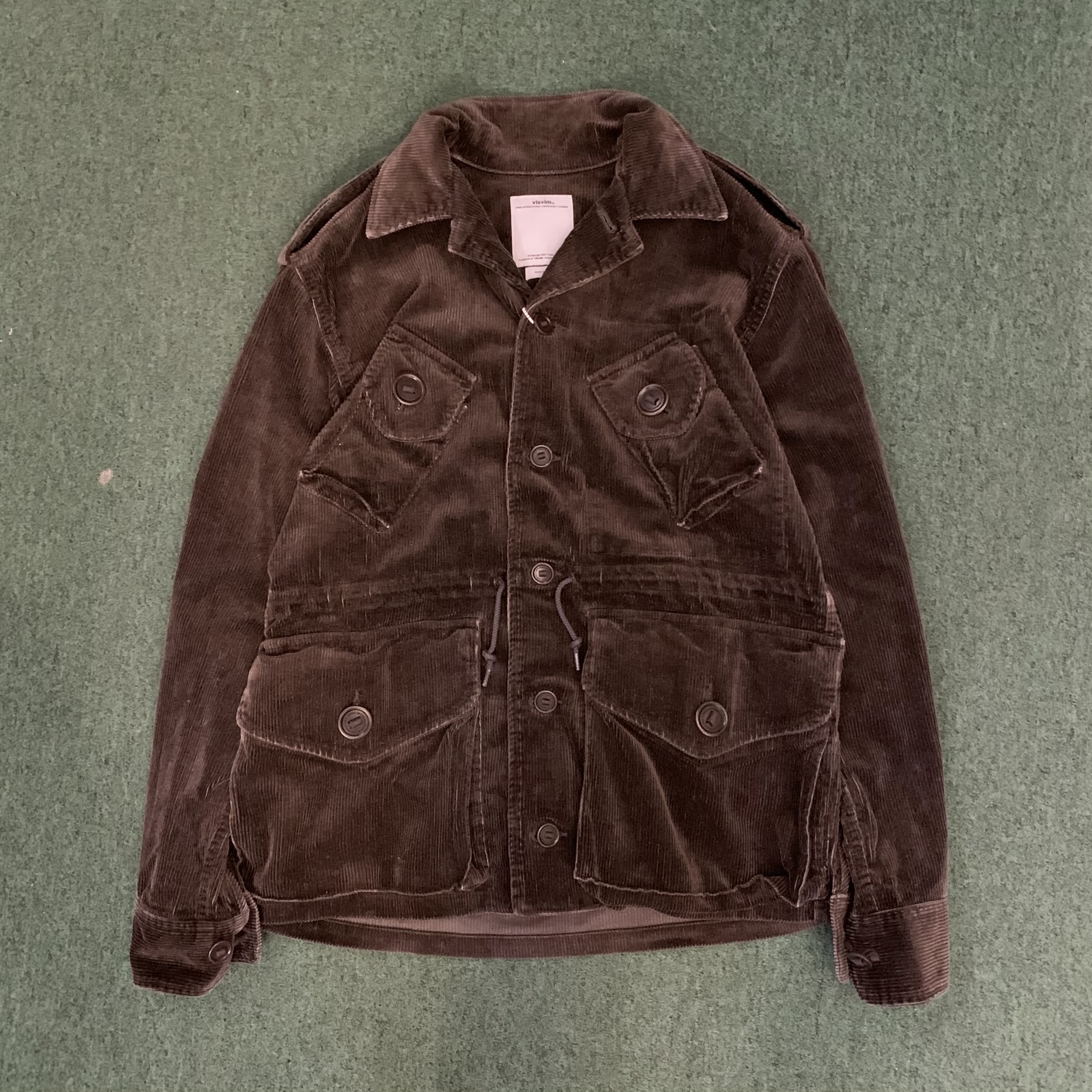 LAST PCS: VISVIM CAF COMBAT JKT SLUB (WALE CORDUROY) - DK.BROWN SIZE 3 IN STOCK NOW (現貨發售中)