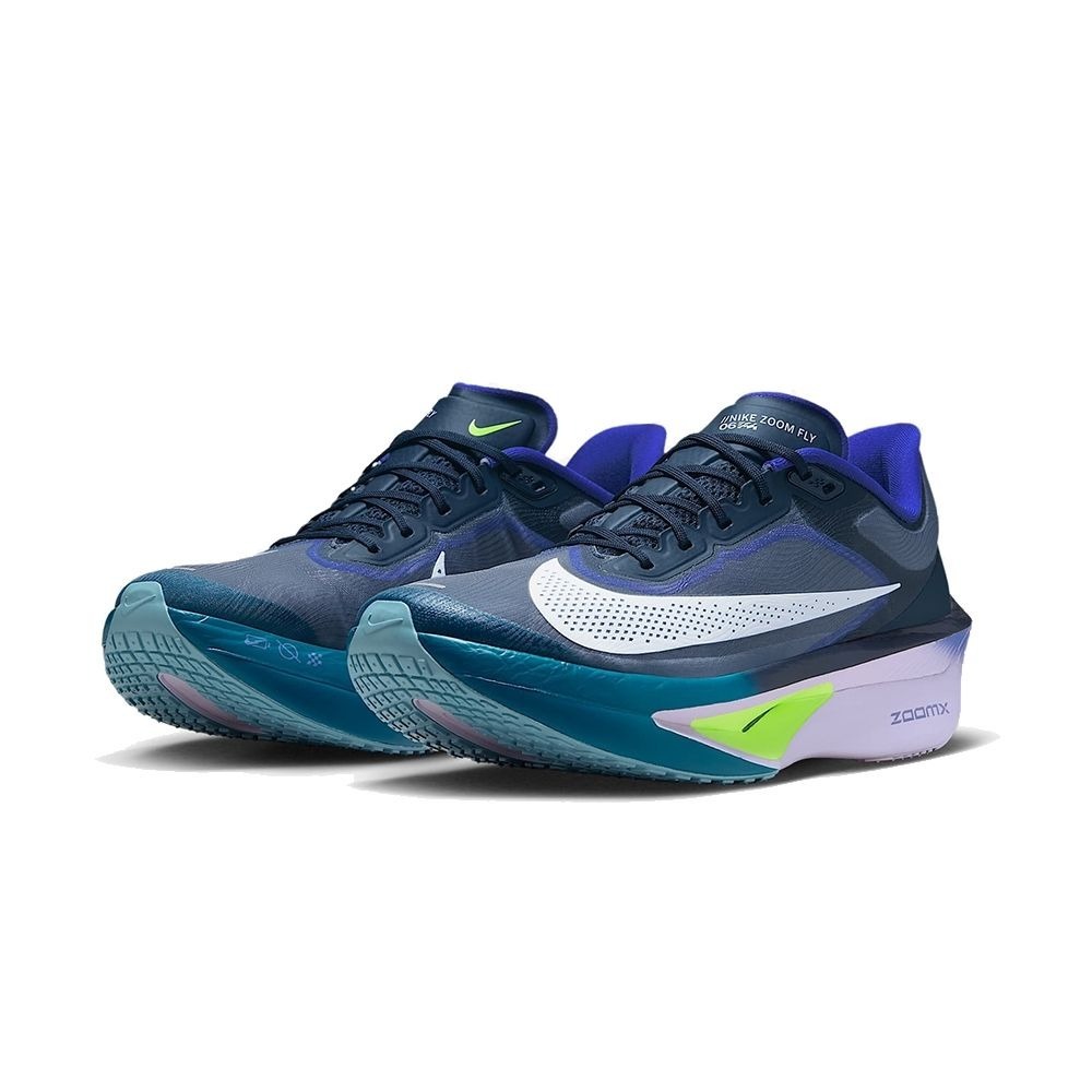 NIKE 慢跑鞋 ZOOM FLY 6 藍綠 碳板 馬拉松 競速跑鞋 男 FN8454-403