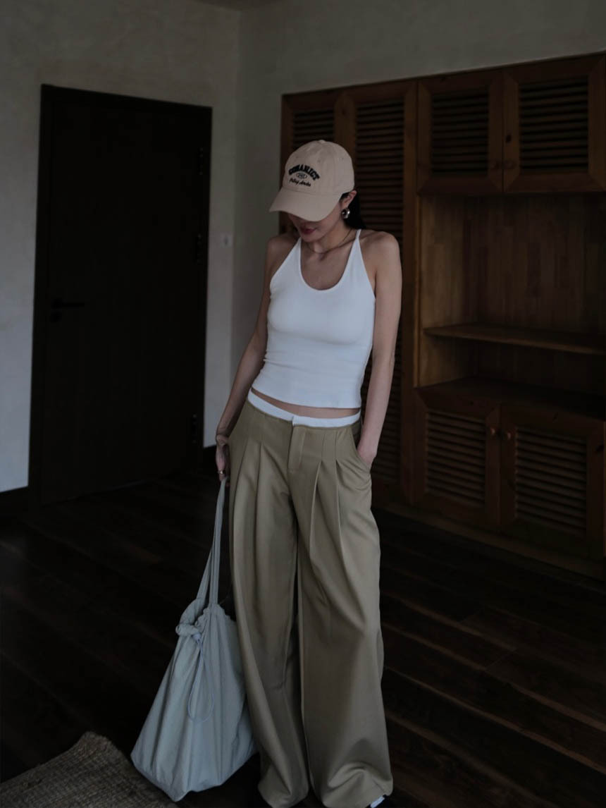 背工字掛脖U領背心*3色