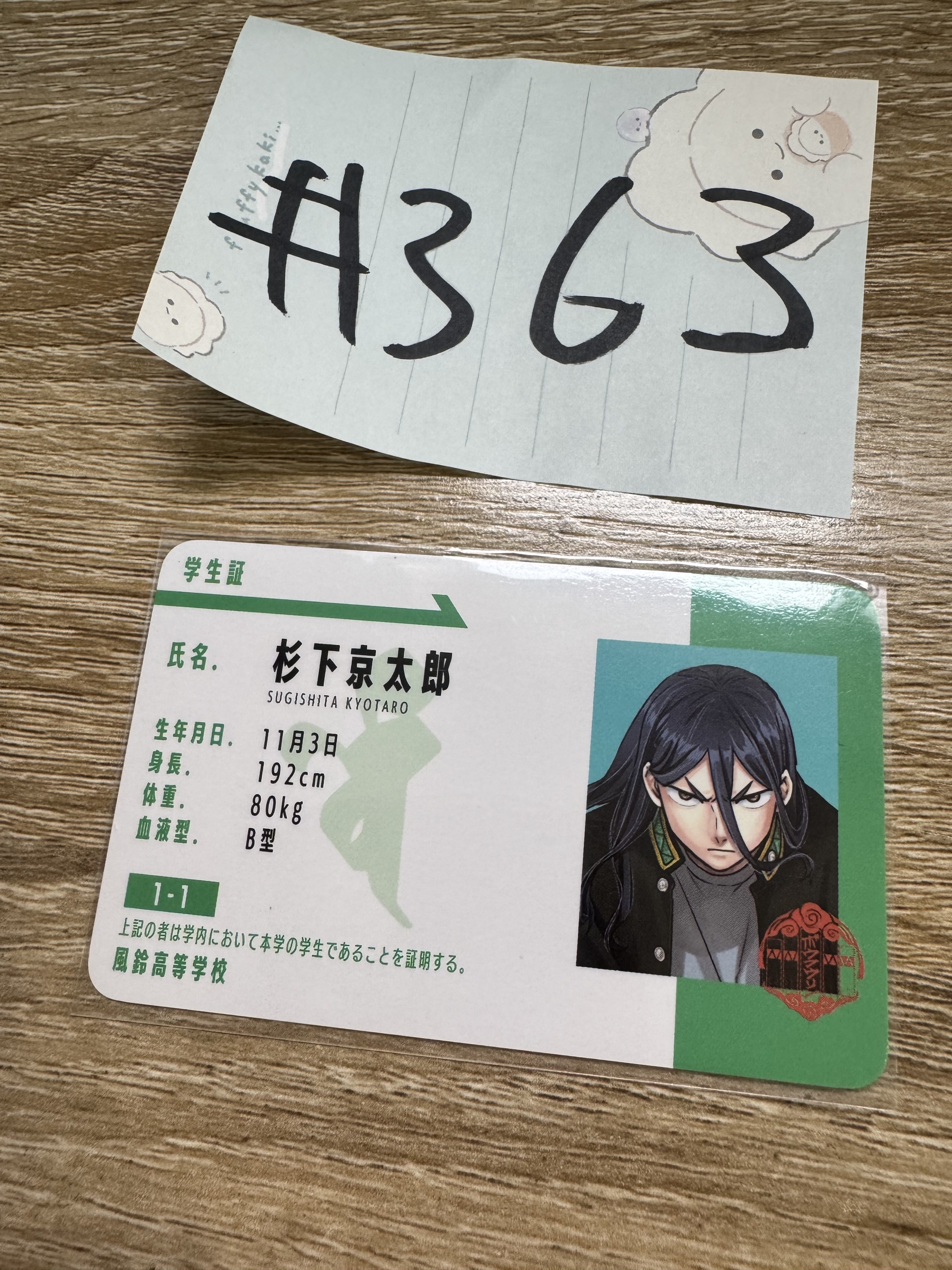 WIND BREAKER 杉下 小卡#363