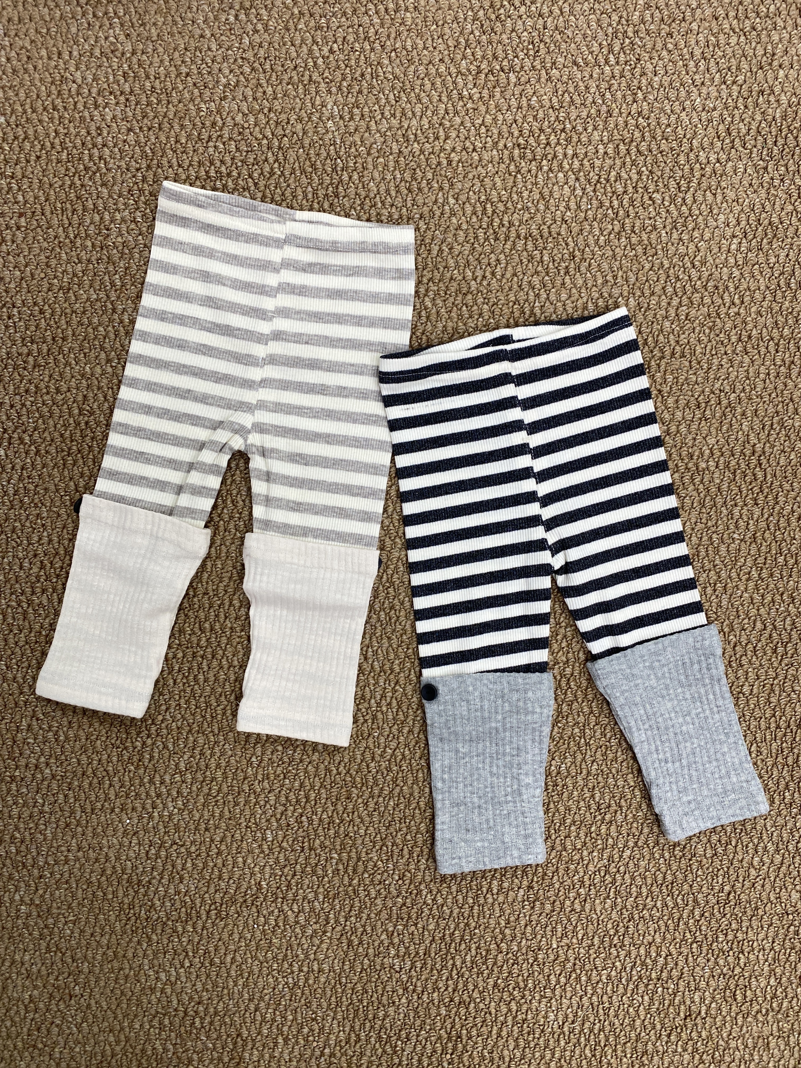 A04254襪套造型條紋內搭褲