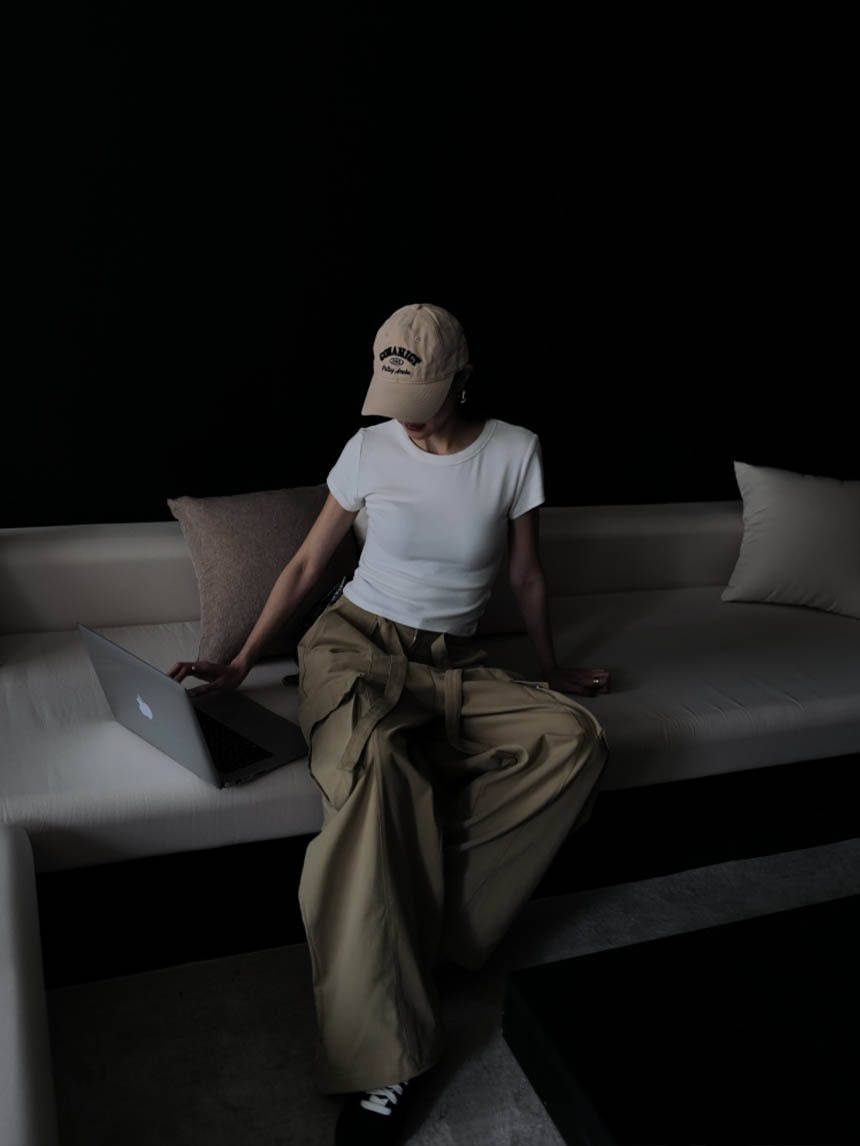 毛料素面短版T*4色