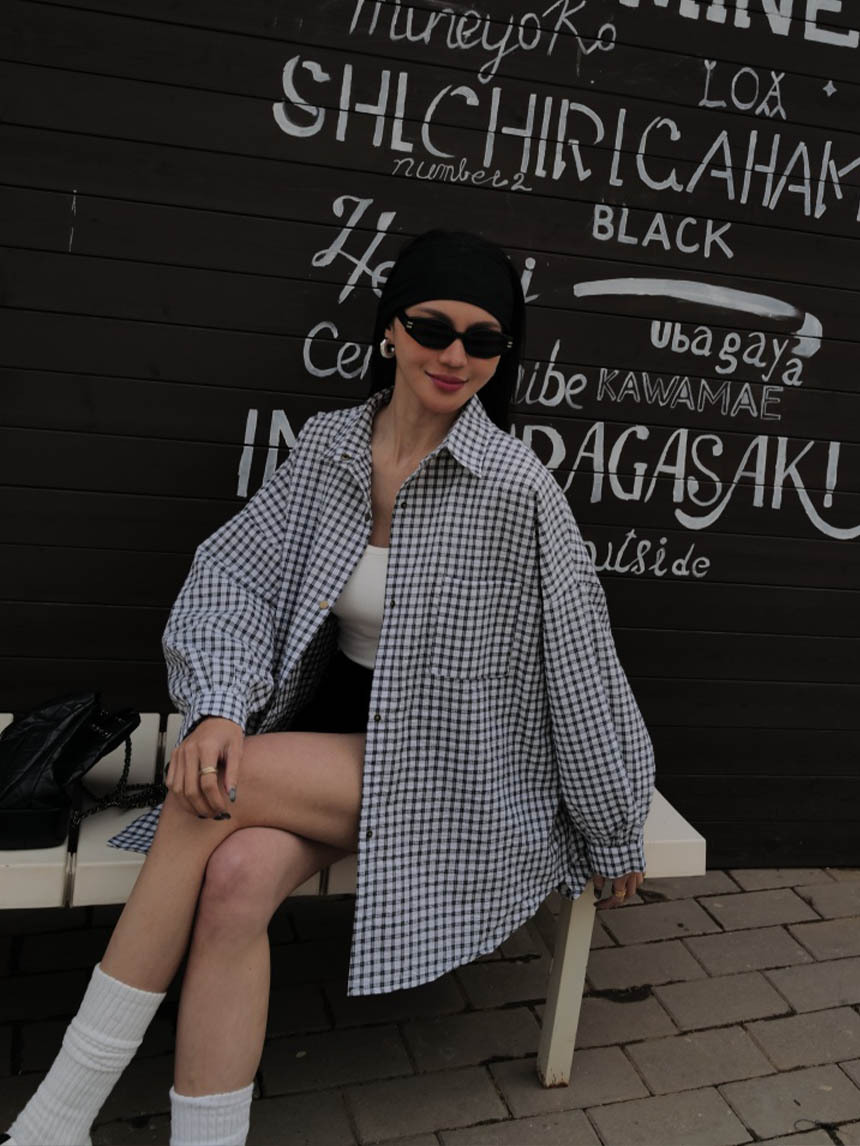 小格子OVERSIZE襯衫*2色