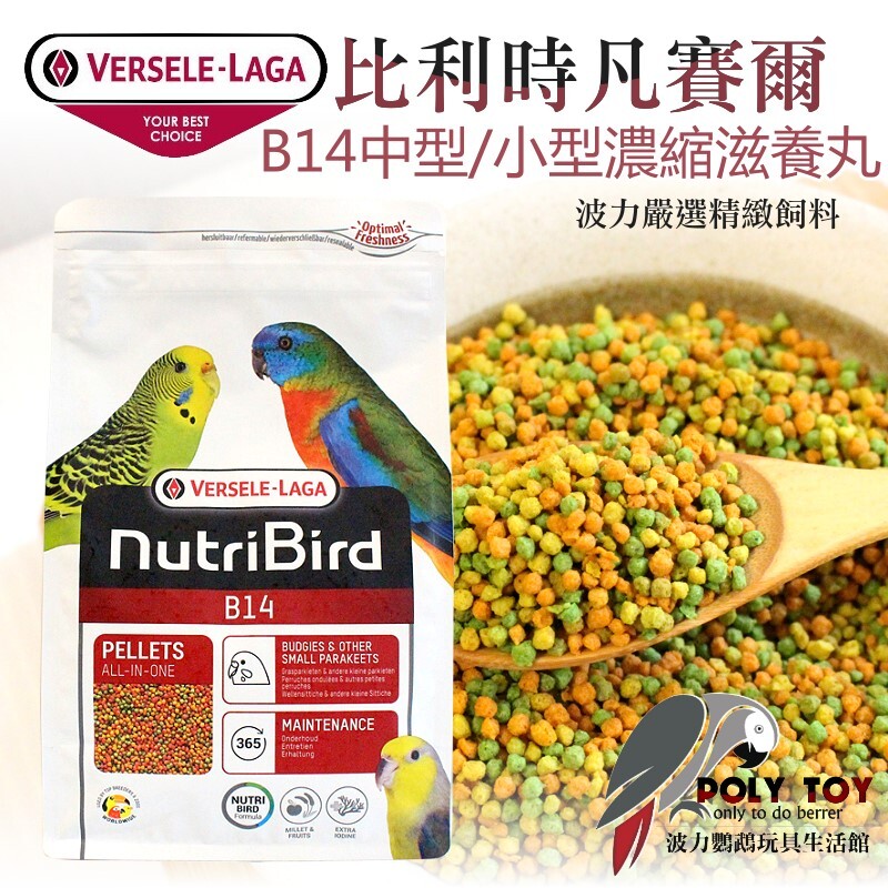 全新包裝 B14 原裝800克 中型/小型濃縮滋養丸 比利時凡賽爾 波力鸚鵡玩具生活館