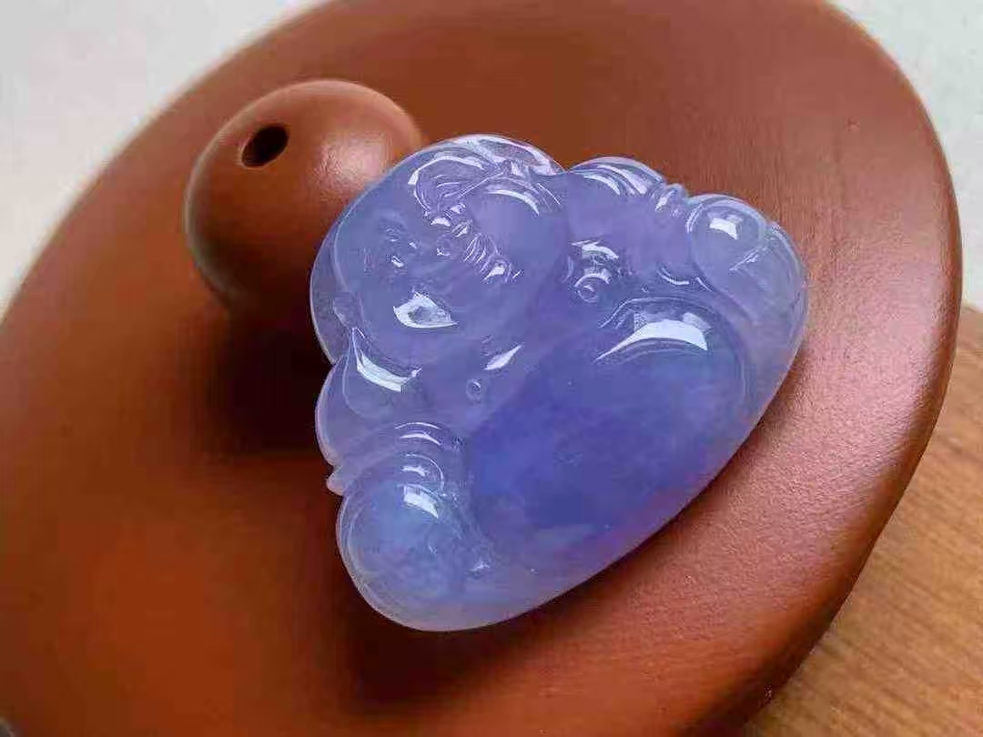 翡翠高冰濃紫佛公,天然翡翠A玉, 緬甸玉, Jade, Jadeite