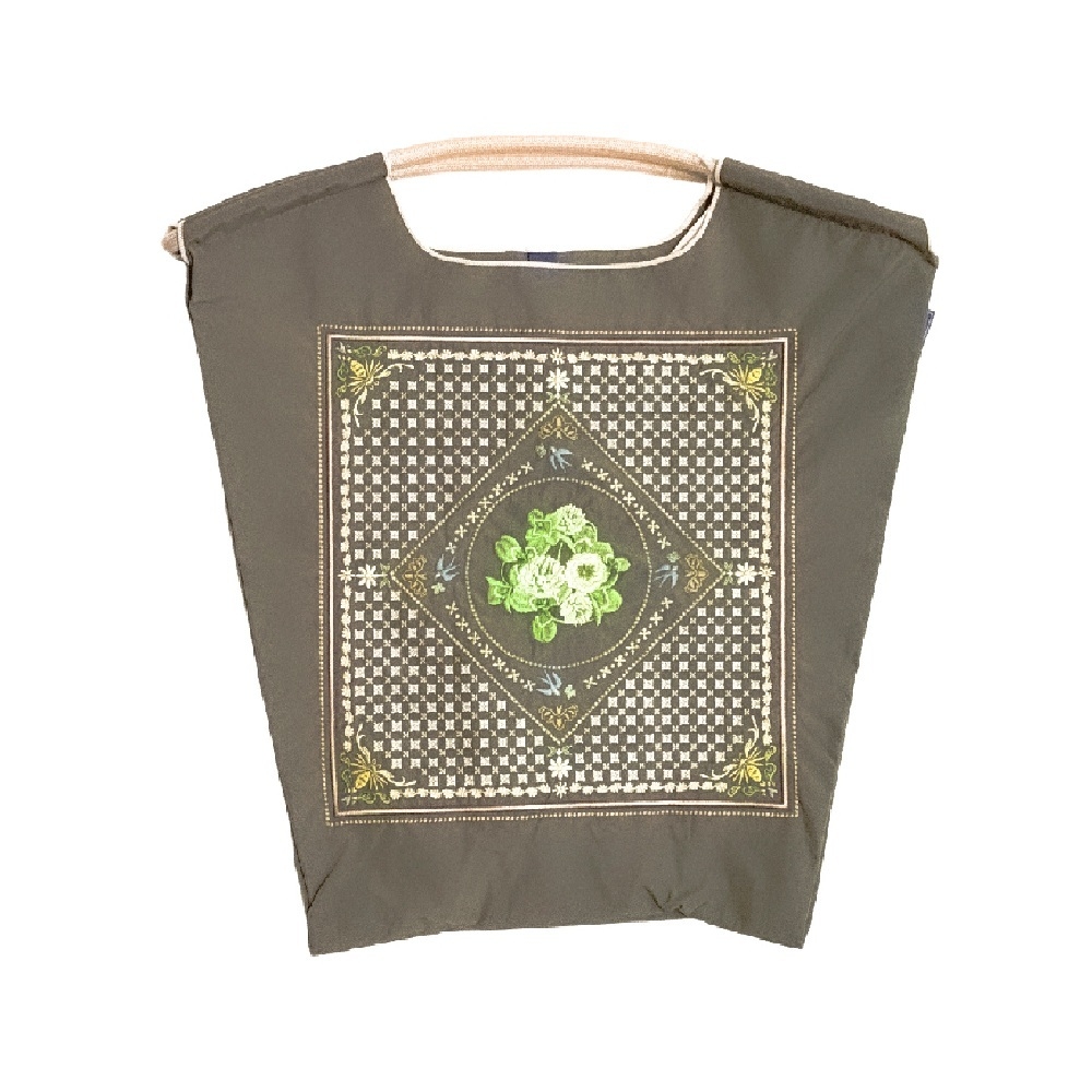 Ball＆Chain 刺繡環保購物袋 M號 - 灰 (30107561)