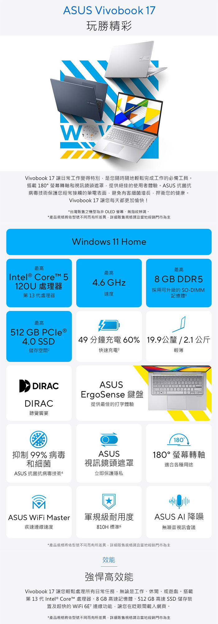 X1704VA-0101B120U效能