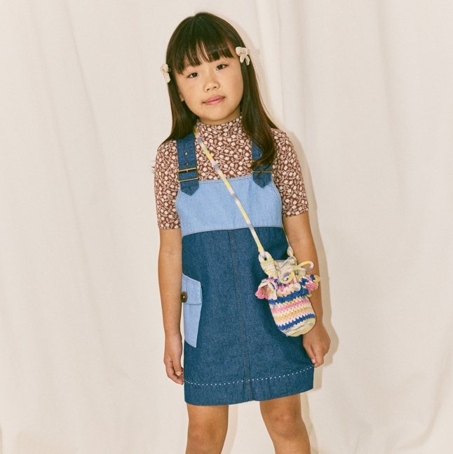 Misha & Puff  繽紛波浪邊編織包 Crochet Joya Shoulder Bag - Bubble Space Dye