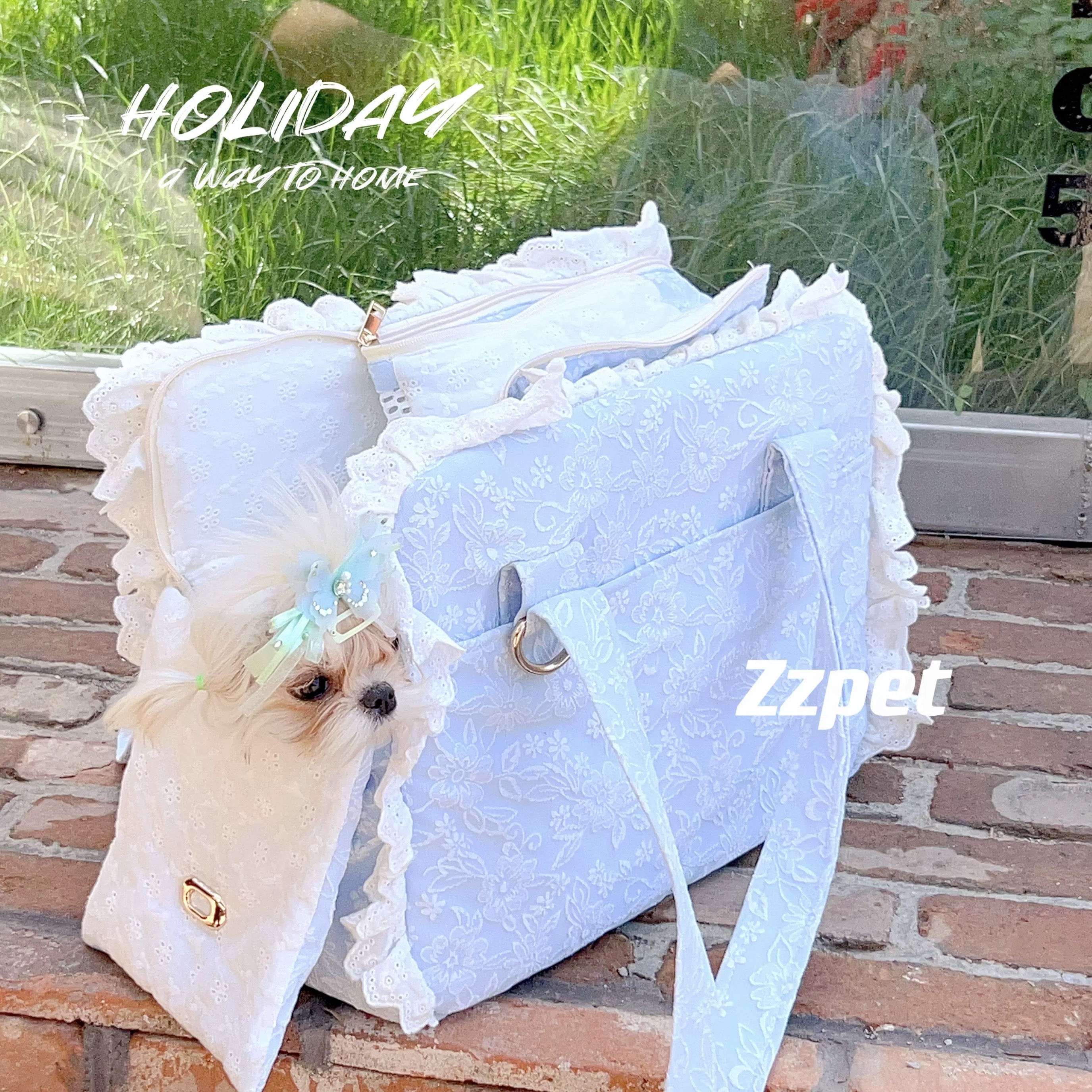 ZZPET 蕾丝碎花 宠物包 小型犬5KG内适用