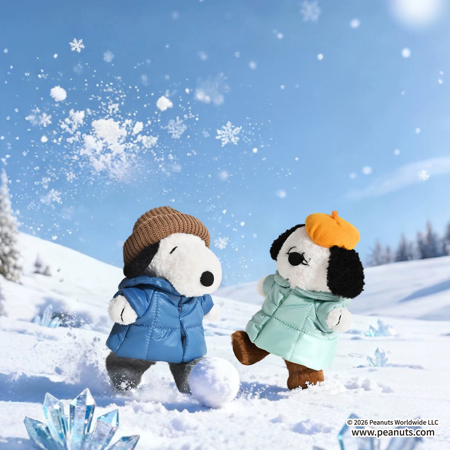 SNOOPY 史努比 冬日絨裝系列 羽絨外套 玩偶 公仔 娃娃 / 預購