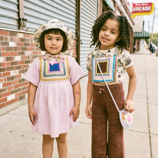 Misha & Puff  咕咕雞編織包 Hen Circle Bag - Mist