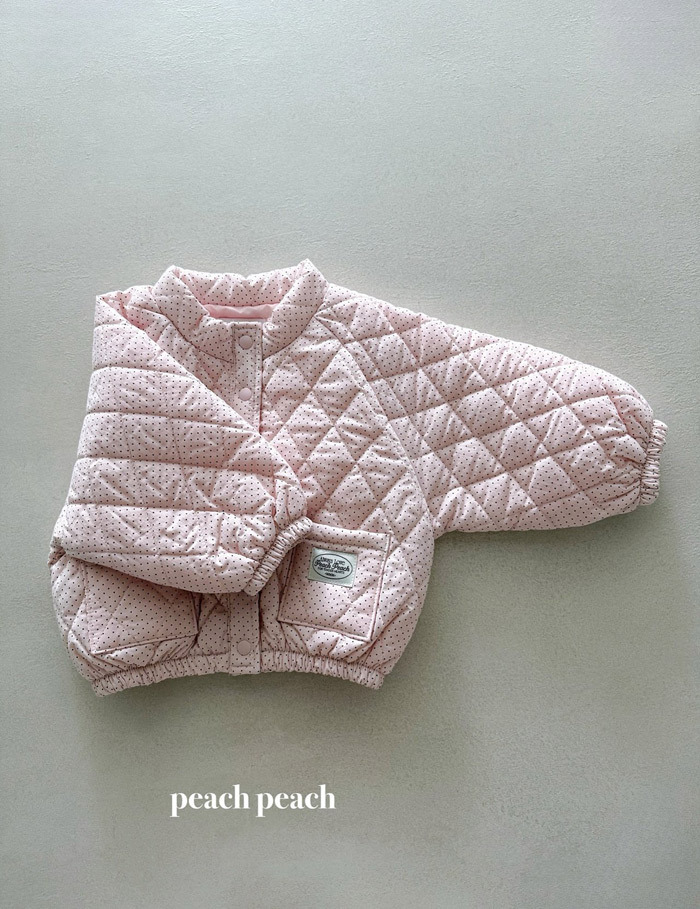 正韓春PEACHPEACH 兩色清新點點麵包外套