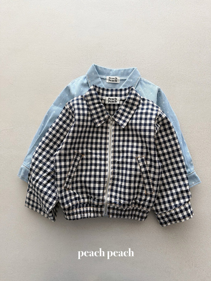 正韓春PEACHPEACH 兩色點點/格紋夾克外套