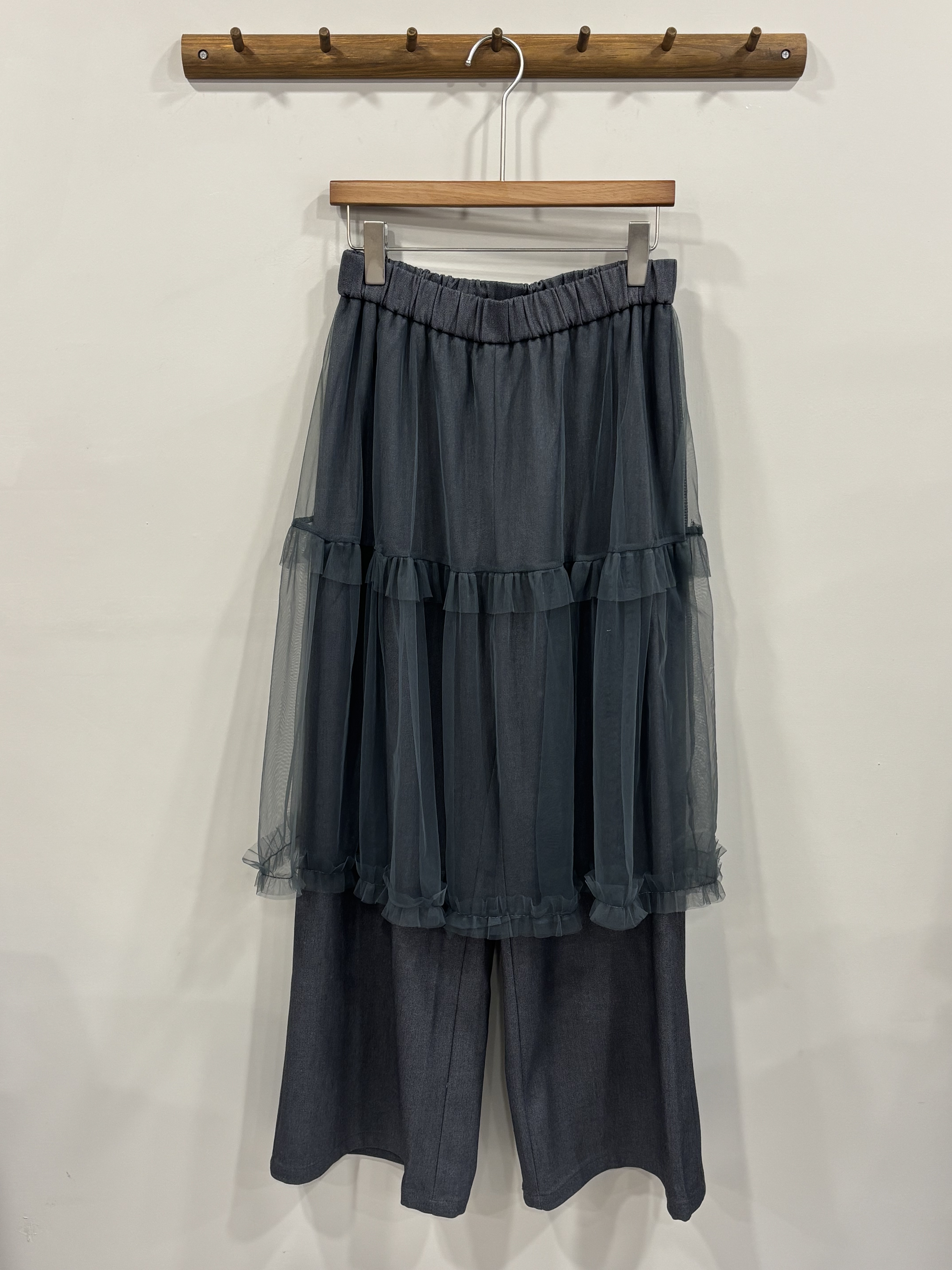 W00026紗裙拼接長褲