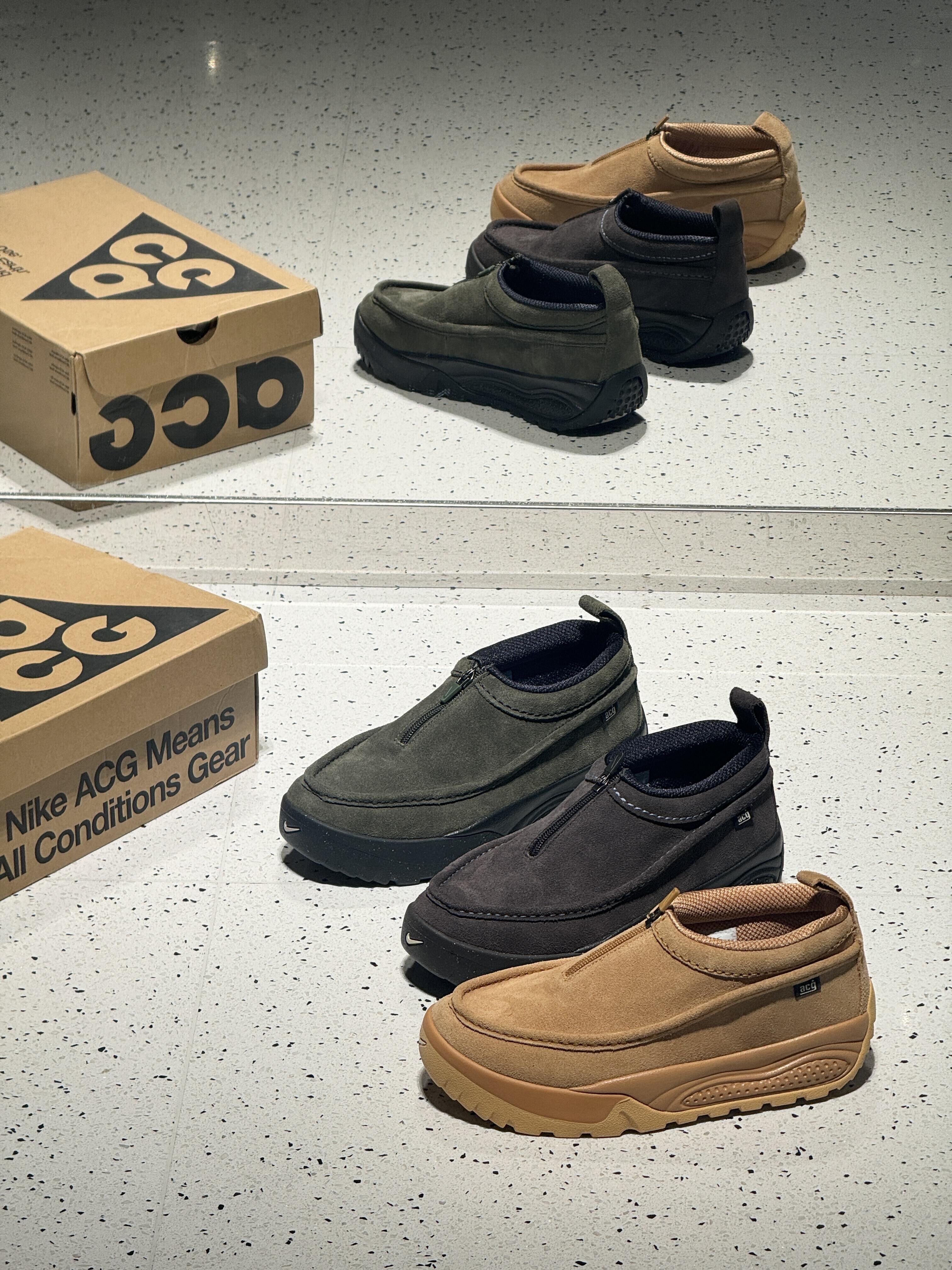Nike ACG lzy SE 雪地靴 卡其色 棕色 軍綠色 麂皮 拉鍊 懶人鞋 機能風 戶外 厚底 男女款 IH3750/預購