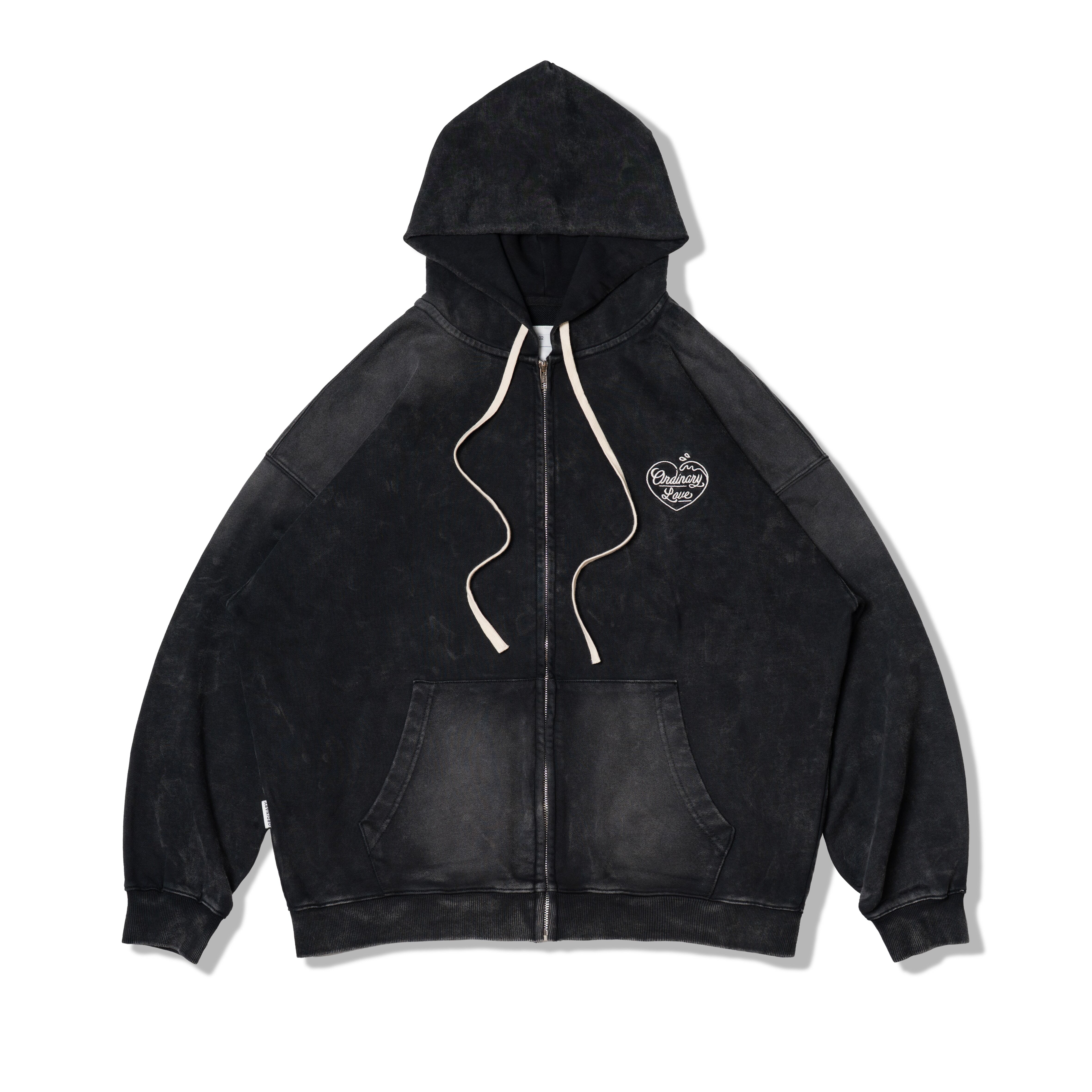 【車庫服飾】ORDINARY HEART WAVE WASHED HOODIE