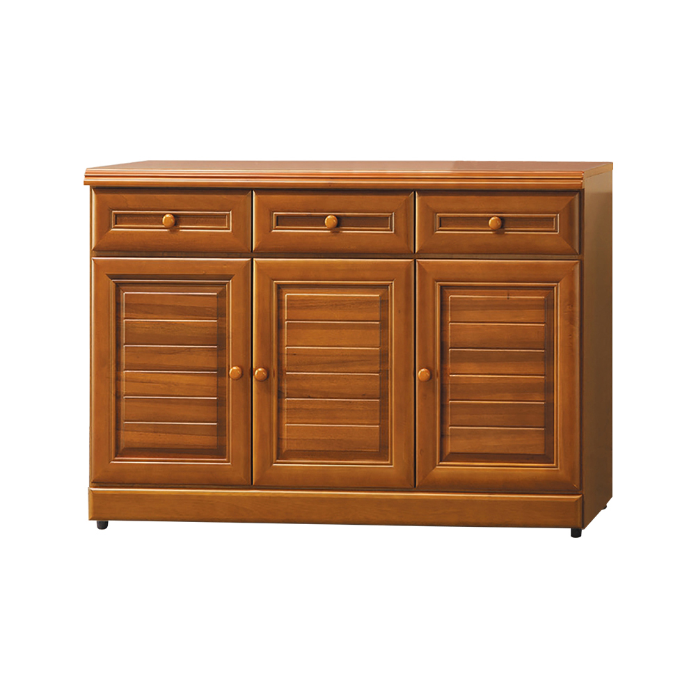 柏蒂家居-溫士頓4尺三門三抽餐櫃(下座)