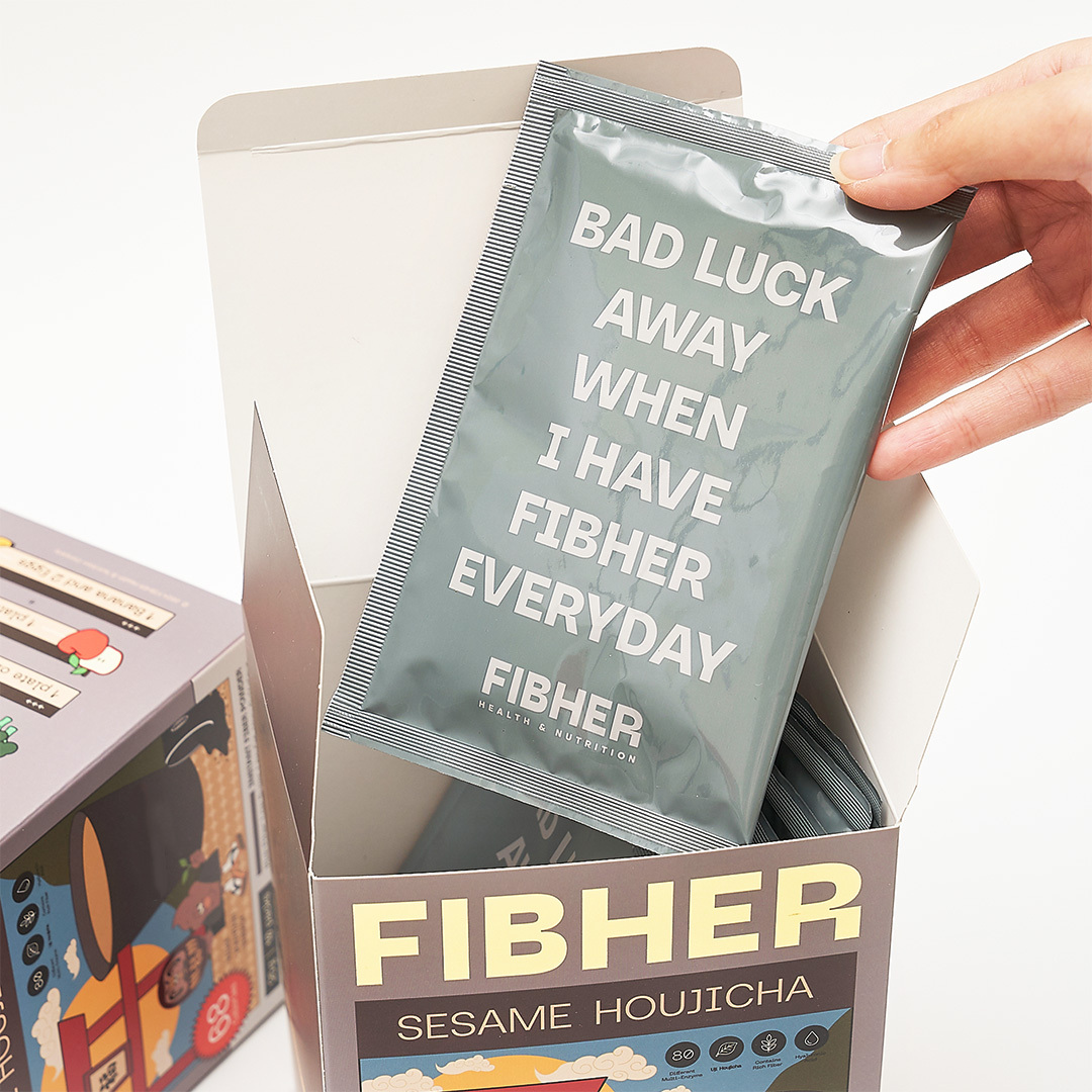 FIBHER 黑芝麻焙茶纖維飲【環保包裝】