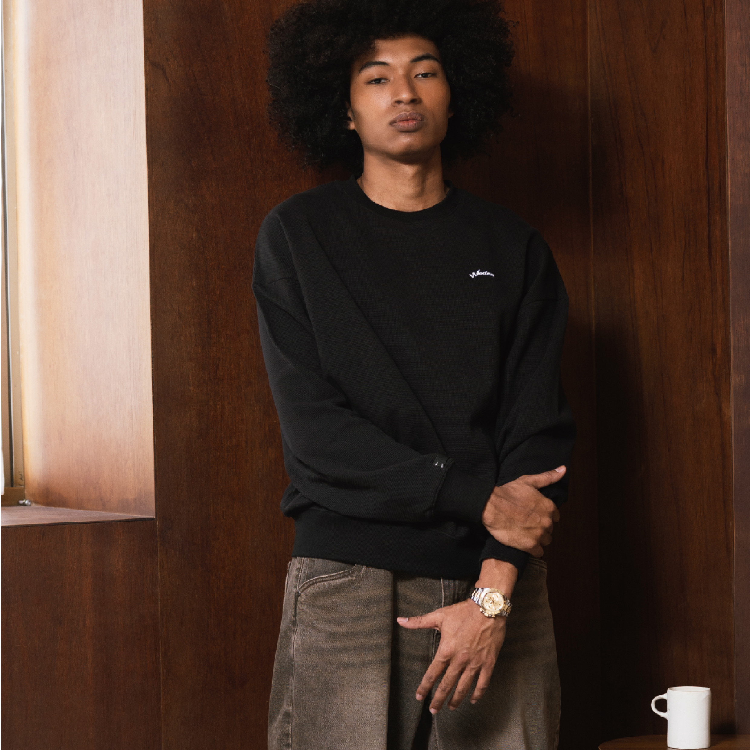 WODEN® Waffle Sweatshirt 華夫格大學Tee