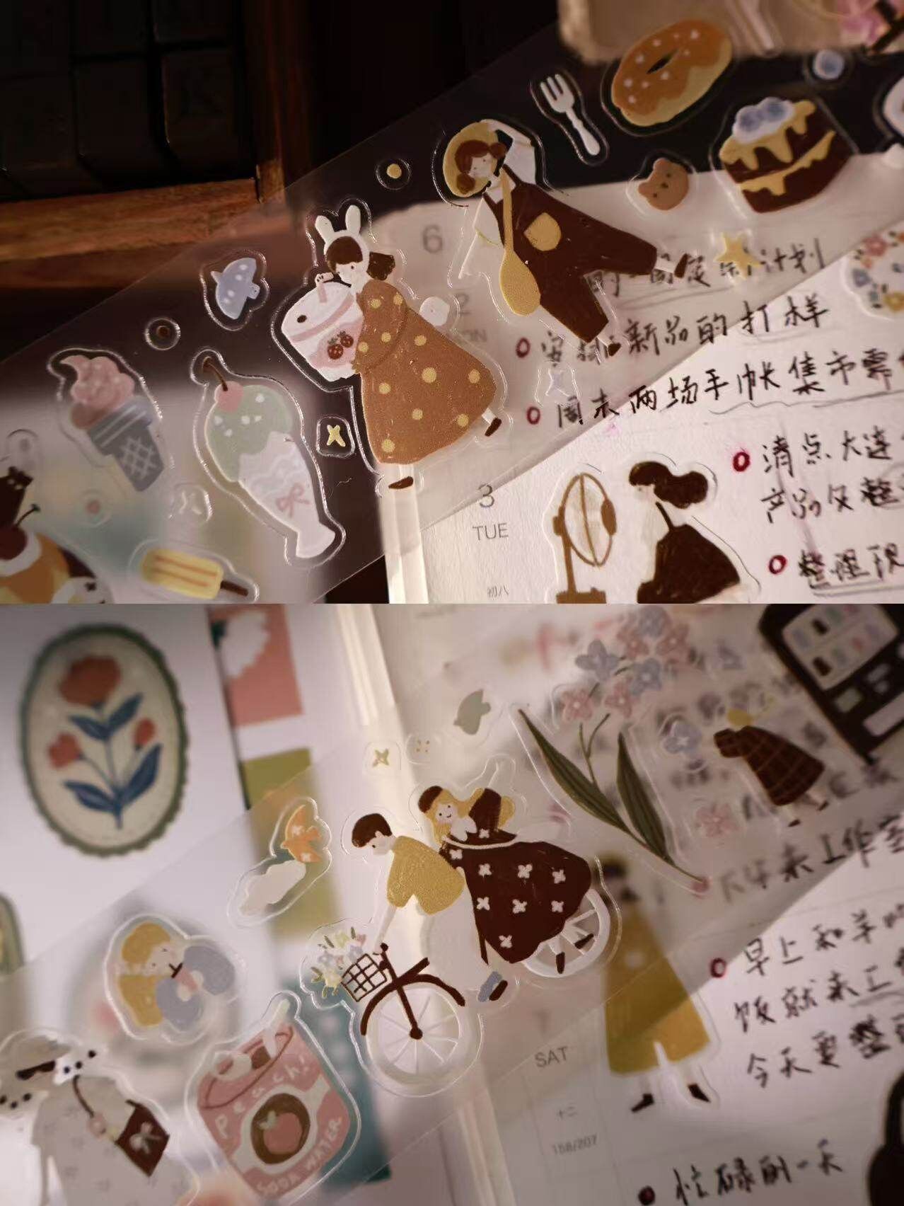 Yier Creative Studio - PET Tape - Die cut - Macaroon Afternoon