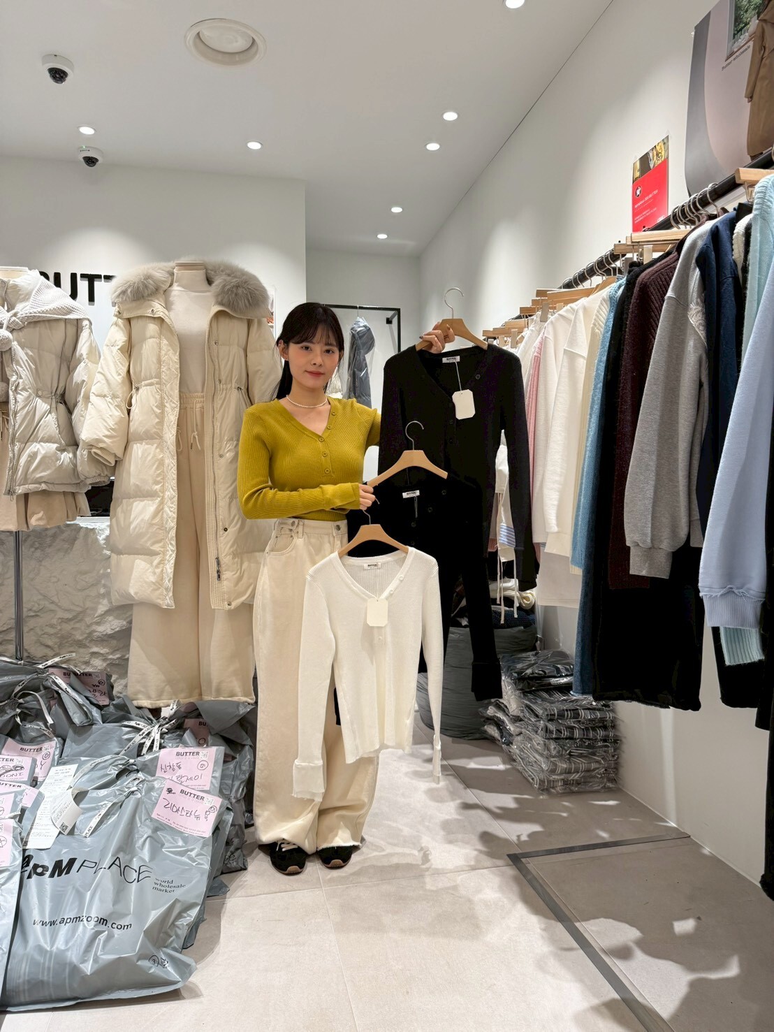 BU5505 假兩層鈕扣上衣 *特價* (充值購物金不適用)