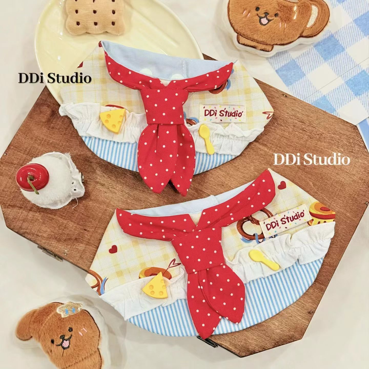 DDI STUDIO 可爱下午茶领带 宠物口水巾