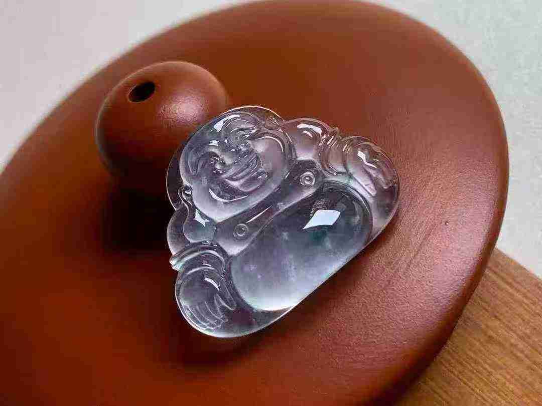 123448 翡翠玻璃種飄花佛公