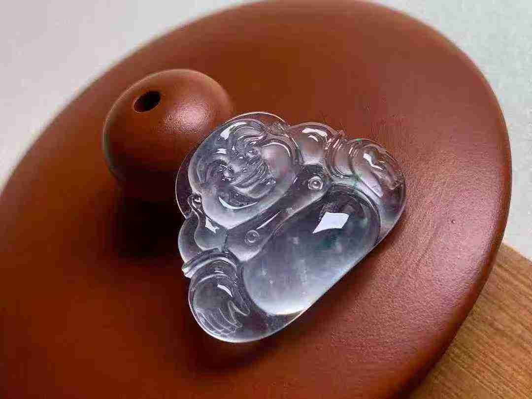 123448 翡翠玻璃種飄花佛公