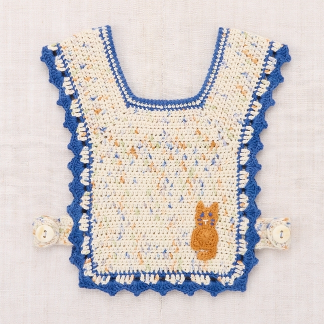 Misha & Puff  側釦簍空花邊小貓編織背心 Cat Topanga Popover - Mist