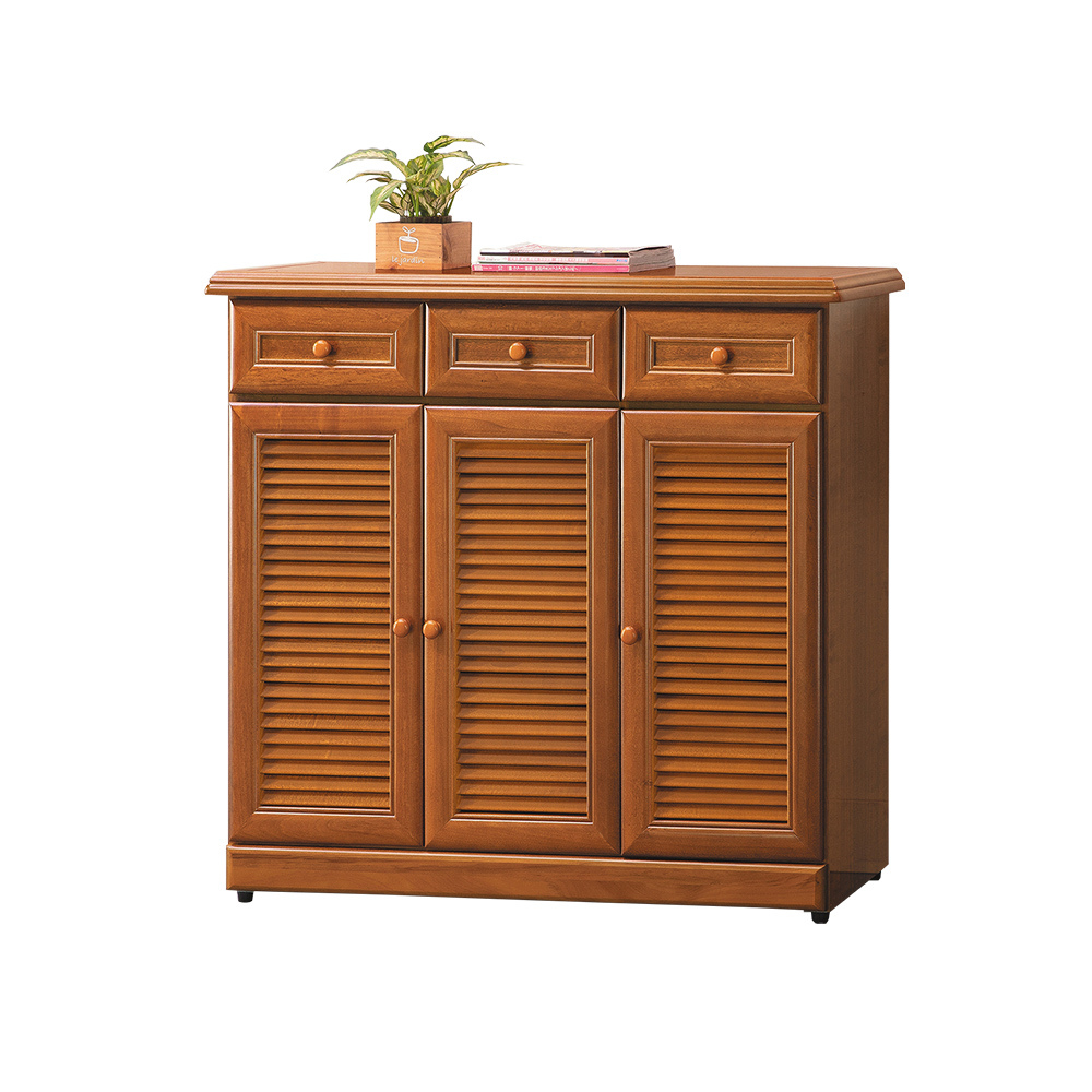 柏蒂家居-溫士頓3.9尺三門三抽鞋櫃