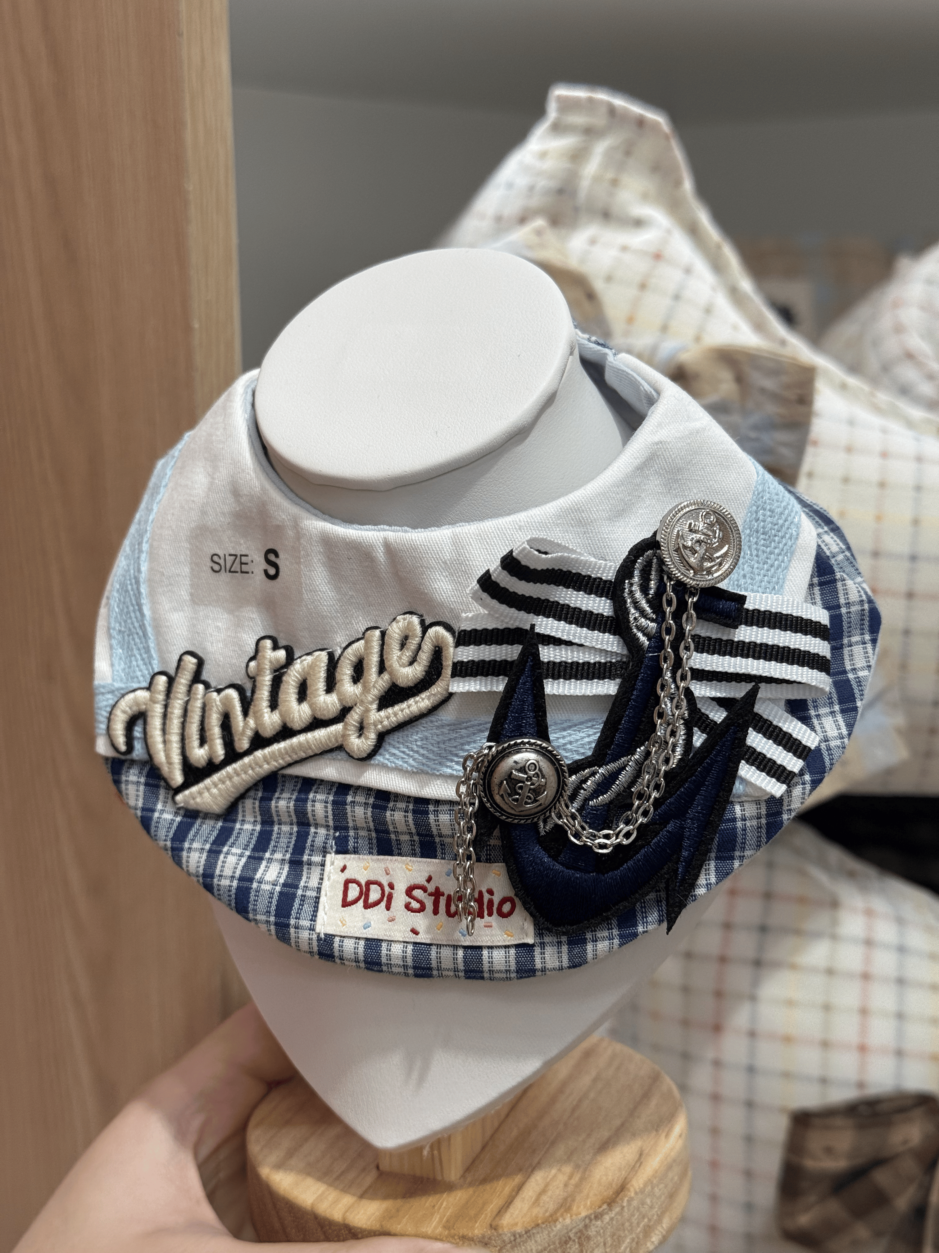 DDI STUDIO 复古校园银纽 宠物口水巾