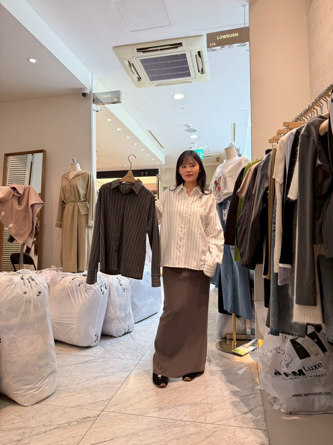 LN5514 直紋寬鬆恤衫 *特價* (充值購物金不適用)