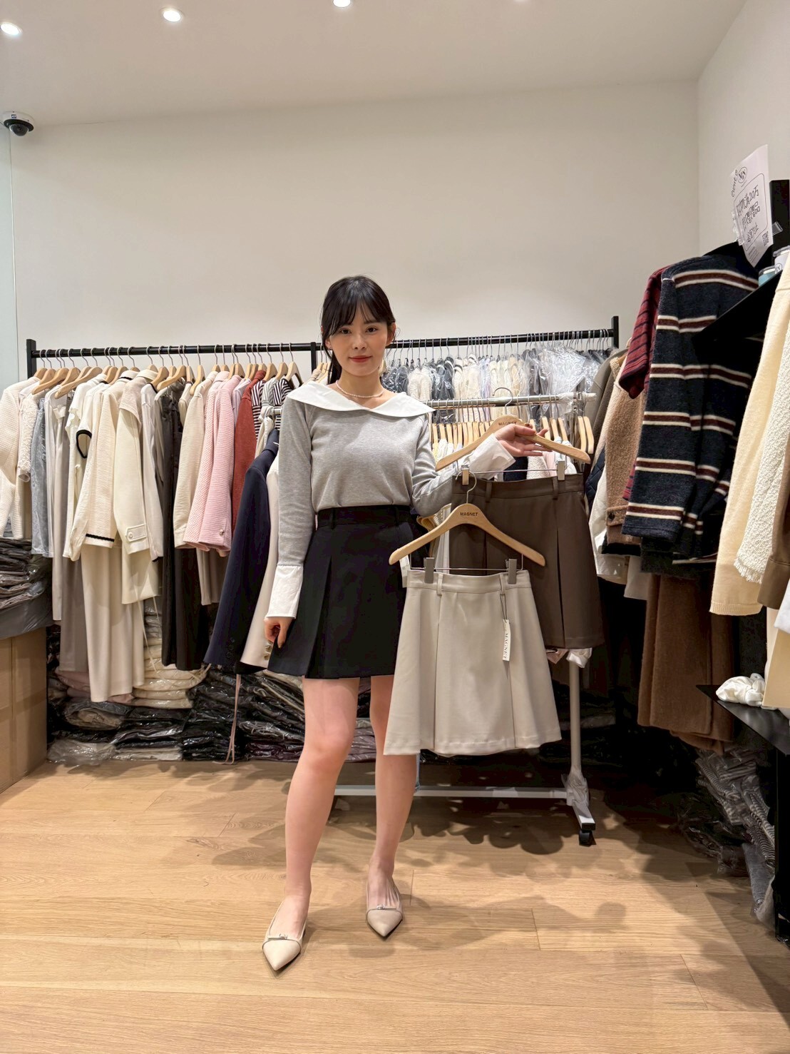 MN5412 後橡根A字短裙 *特價* (優惠碼同充值購物金不適用)