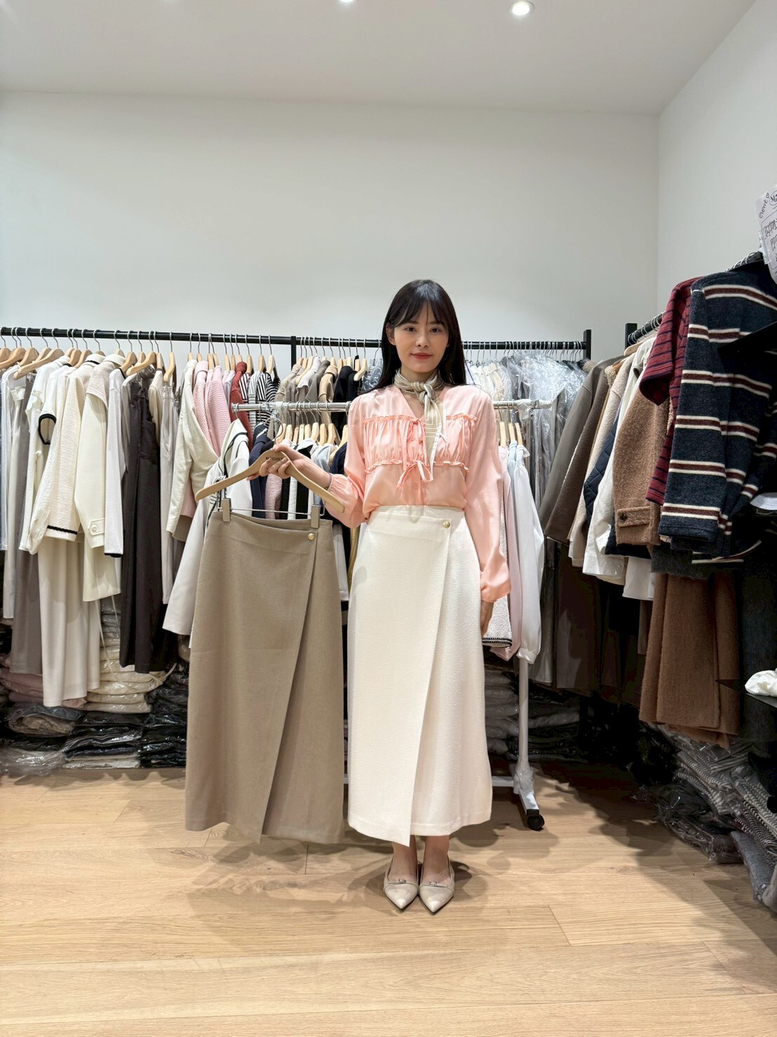 MN5509 單金扣前頁長裙 *特價* (充值購物金不適用)