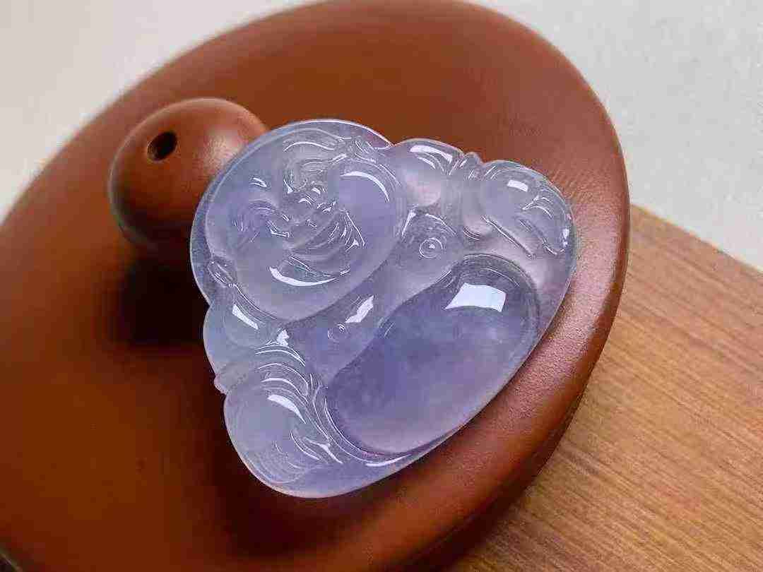 翡翠高冰紫羅蘭佛公,天然翡翠A玉, 緬甸玉, Jade, Jadeite
