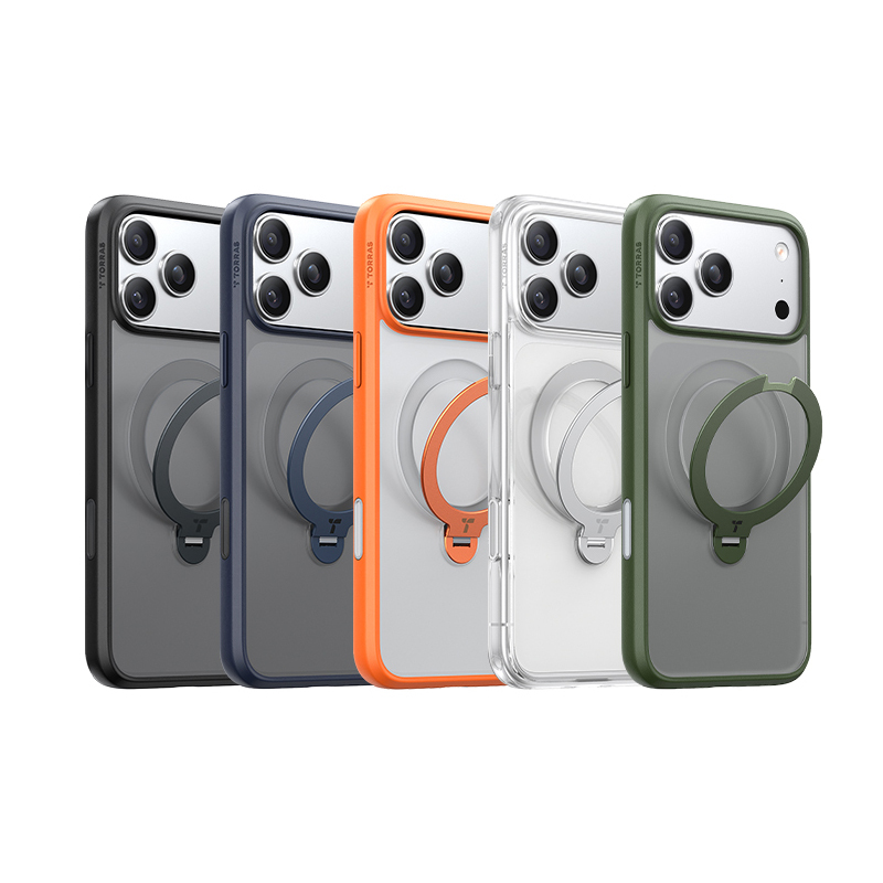 TORRAS Ostand Spin Magnetic 相機按鍵旋轉支架防摔手機殼 for iPhone 17
