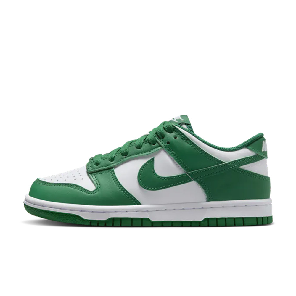 Nike Dunk Low  綠白 GS 皮革 低筒 經典 休閒鞋 大童鞋 FB9109-114