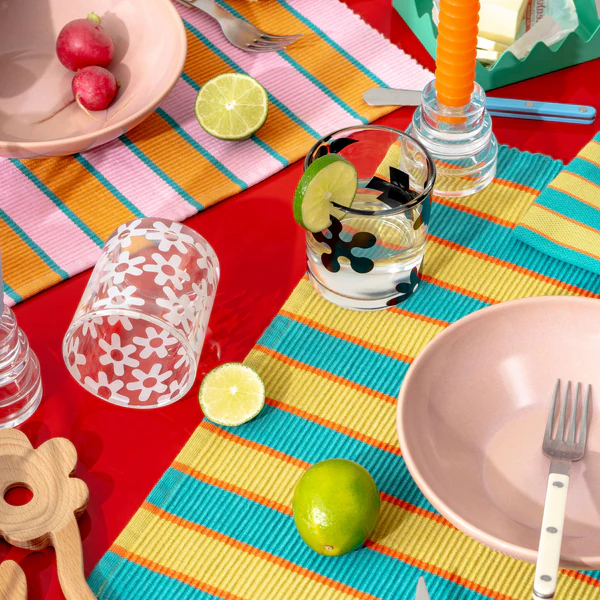 Dusen Dusen-花紋玻璃杯，靈感來自美術、商業和樸素設計，以及大腦對顏色、運動和對比度的反應