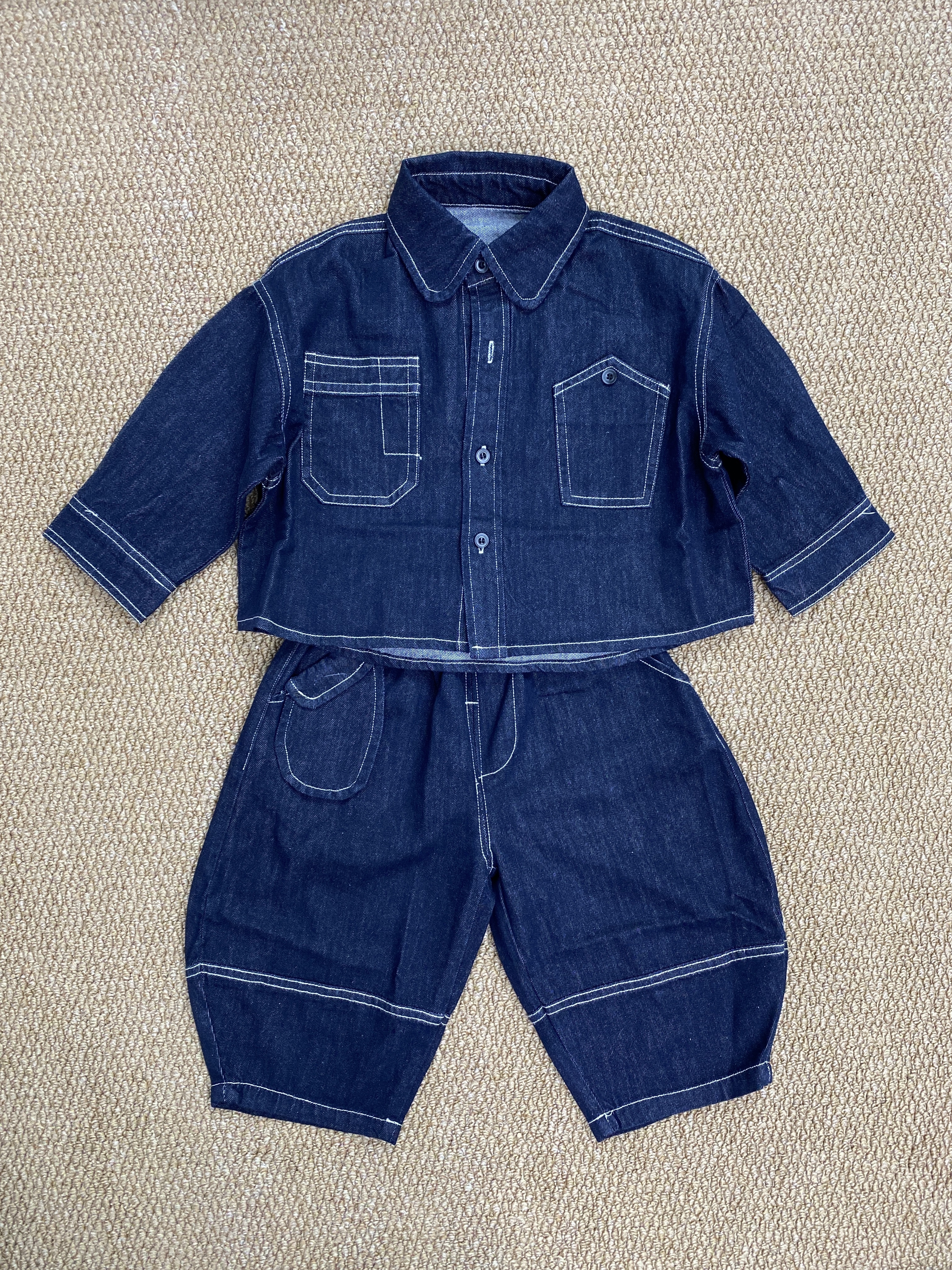 A04259造型口袋牛仔套裝(版偏大）