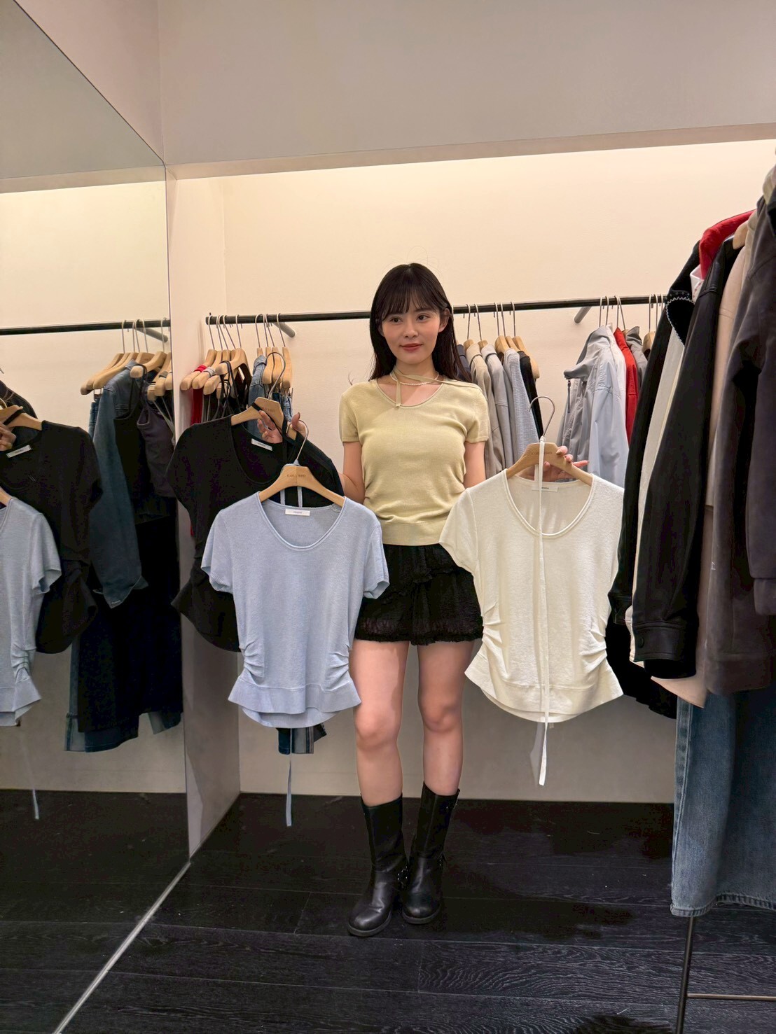 OB5514 U領抓腰貼身上衣 *特價* (優惠碼同充值購物金不適用)