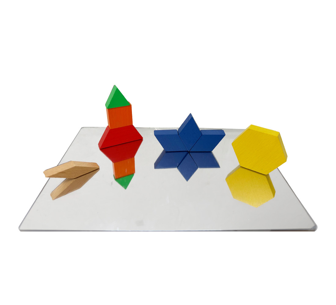 原木磁性萬花積木（六型六色）-百變創意系列-60片