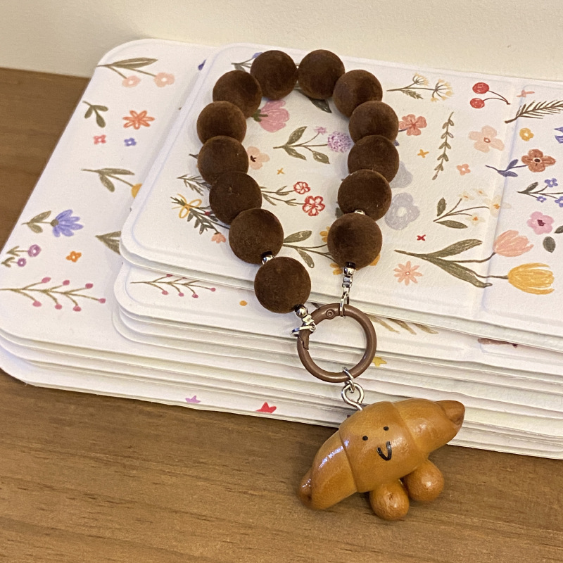 《6569》超可愛可頌麵包手機鍊