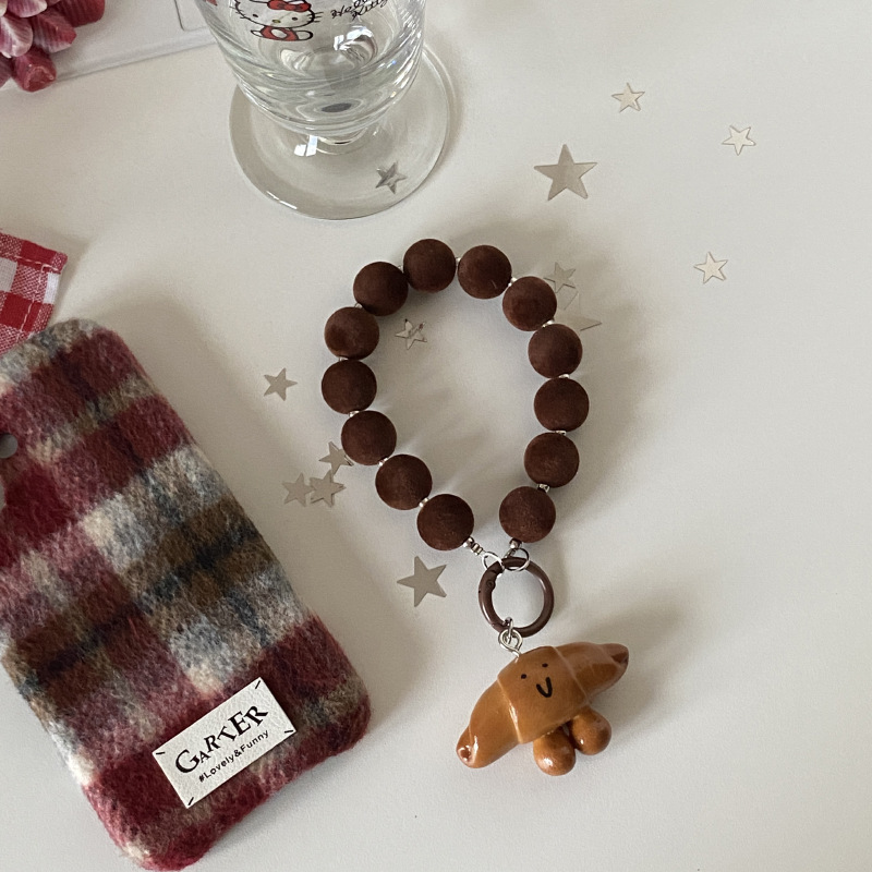 《6569》超可愛可頌麵包手機鍊