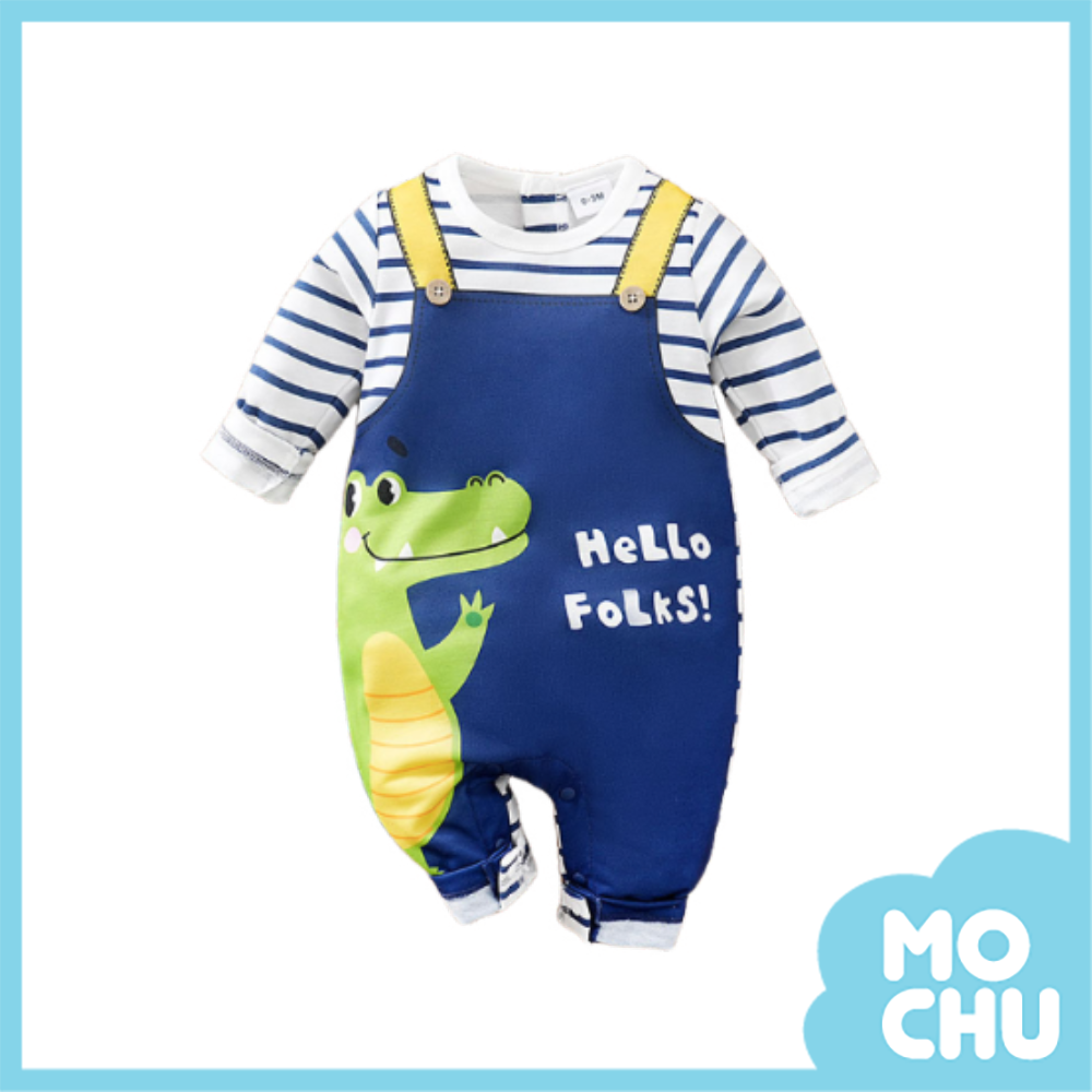 背帶鱷魚長袖連身衣