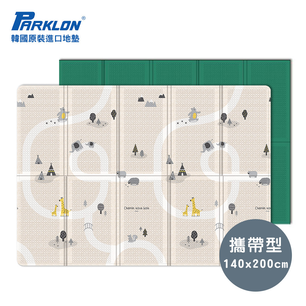 【PARKLON】韓國帕龍攜帶型摺疊地墊 / 野餐墊 - 動物森林 (附提袋)