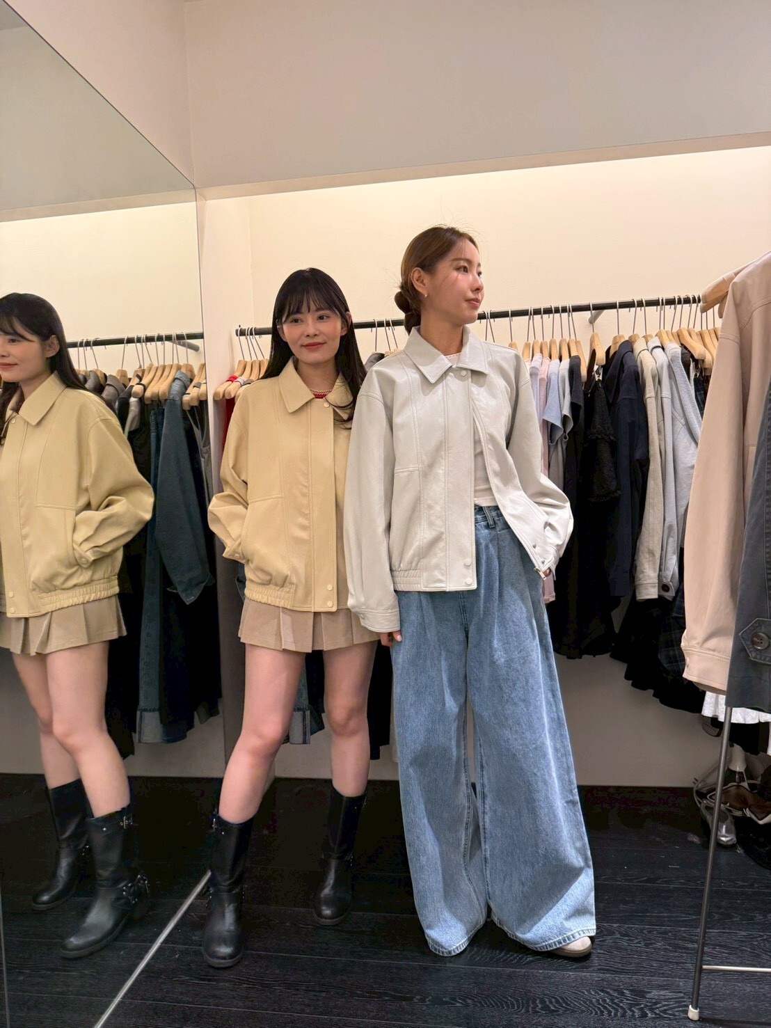 OB5524 仿皮反領外套 *特價* (優惠碼同充值購物金不適用)