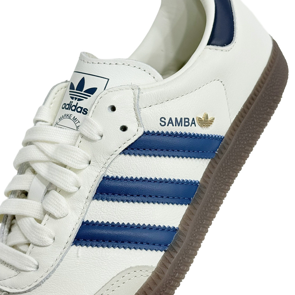 W Adidas Samba OG 米白藍 小金標 復古 德訓鞋 休閒鞋 運動鞋 女鞋 IH6627