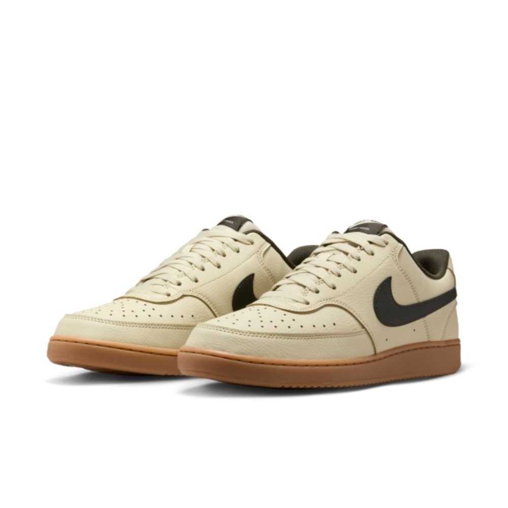 NIKE 休閒鞋 COURT VISION LO 米色黑勾 男 HV4506-200